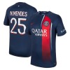 Maillot de Supporter Paris Saint-Germain 2023-24 N.Mendes 25 Domicile Pour Homme